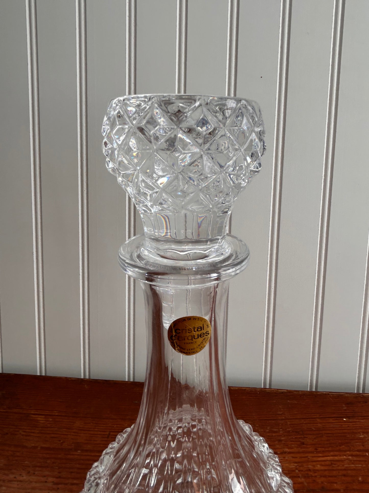 Vintage French Lead Crystal Decanter by Cristal d’Arques