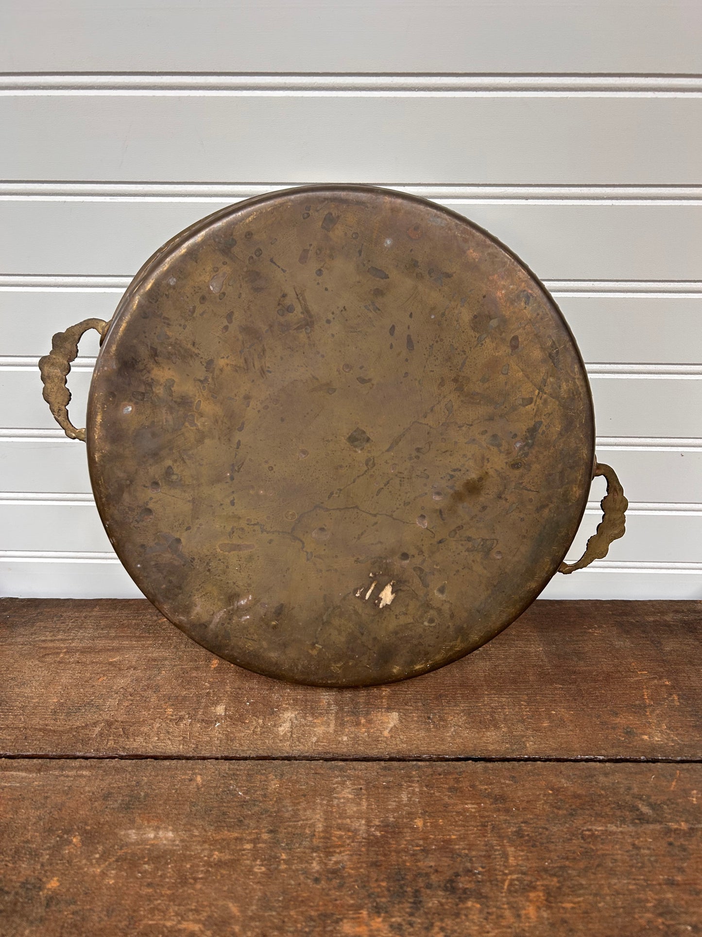 Vintage Round Brass Tray