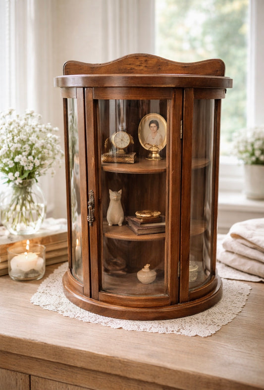 Vintage Curio Display Cabinet