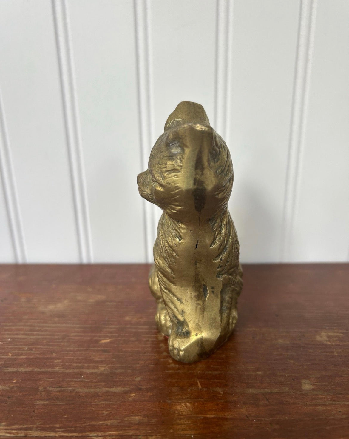 Vintage Brass Cat Figurine for Shelves & Collected Interiors