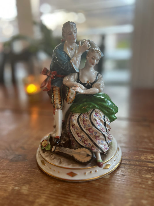 Vintage Romantic Porcelain Figurine Made in Japan