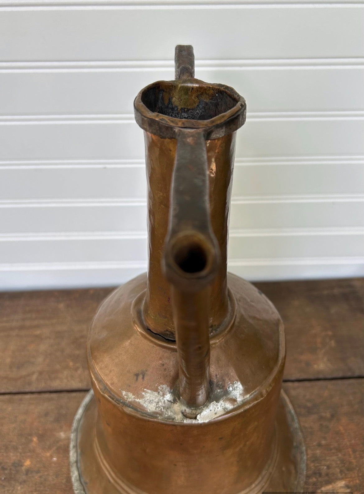 Antique 1800s Hand Hammered Copper Pitcher